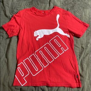 Red Puma logo Short sleeve shirt